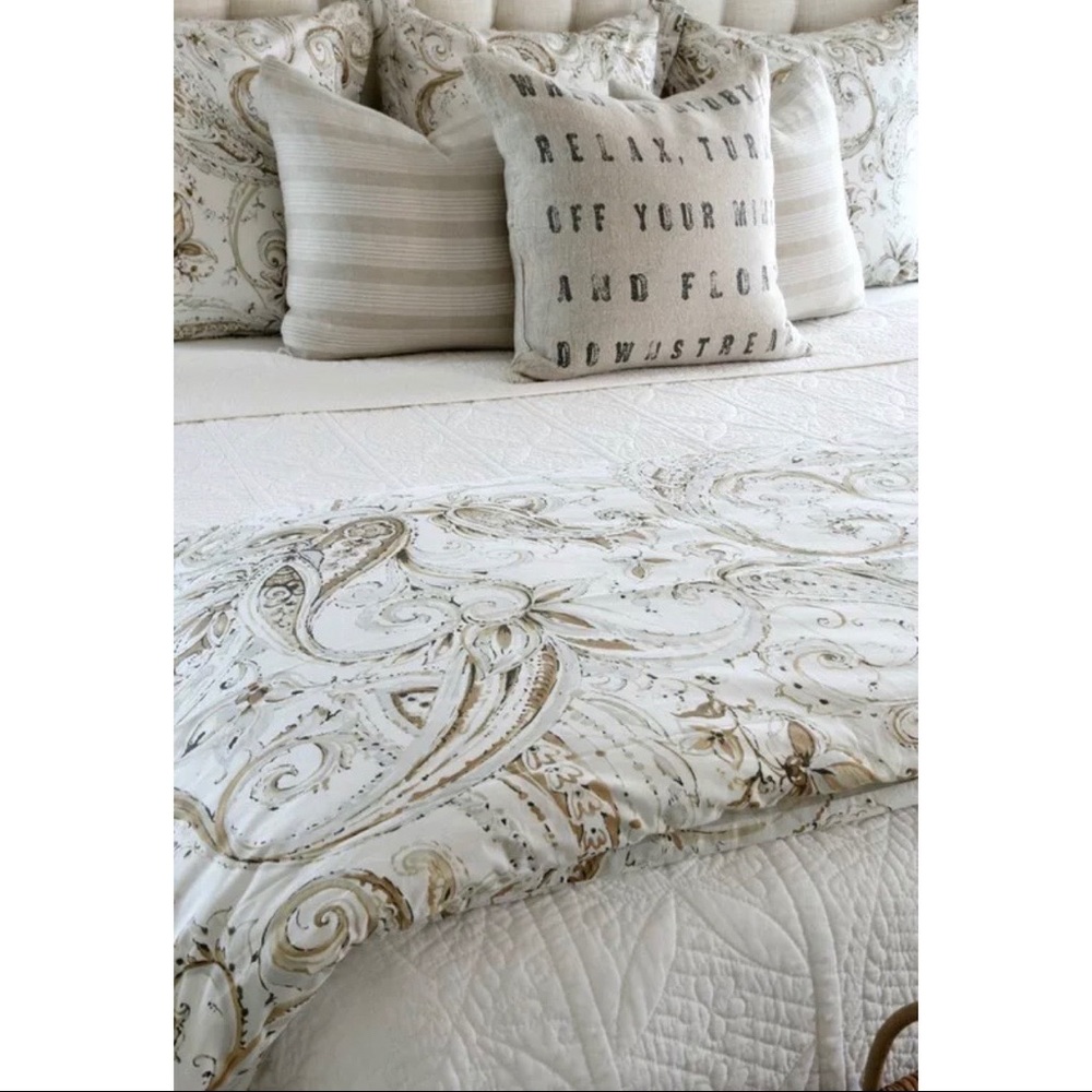 Pottery Barn JOLI Paisley Farmhouse Duvet Sham Set